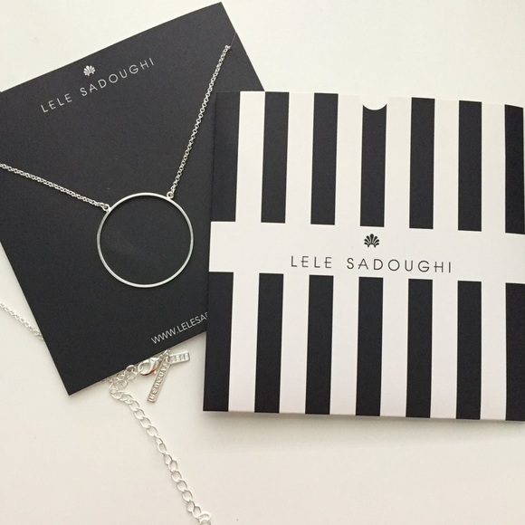 Anthropologie Jewelry - Lele Sadoughi Silver Circle Necklace necklace NWT